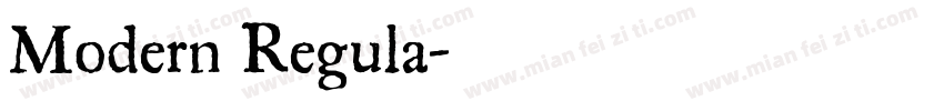 Modern Regula字体转换